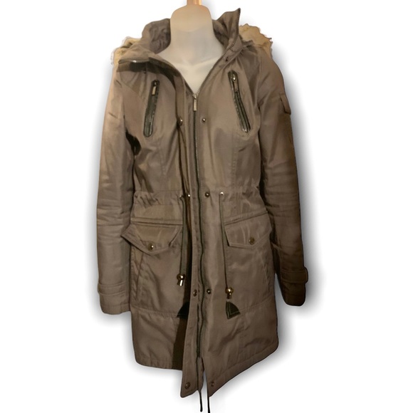 Laundry by Shelli Segal Parka Jacket w/Removable Faux Fur Hood Sz XS Like New - Picture 10 of 10